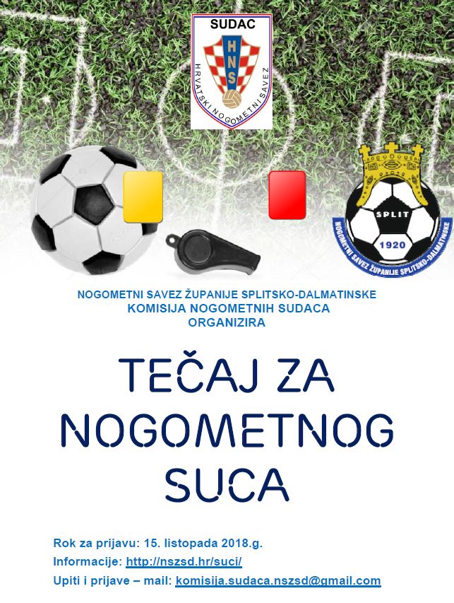 Tečaj za nogometnog suca - plakat